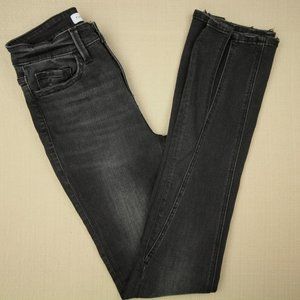 Flying Monkey High Rise Slim Jeans Slanted Slit Women's Size 26 Distressed Denim